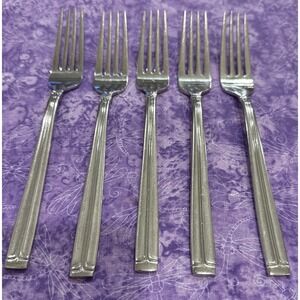 Wallace WAS244 Stainless Steel Flatware Dinner Forks Fork Set Of 5